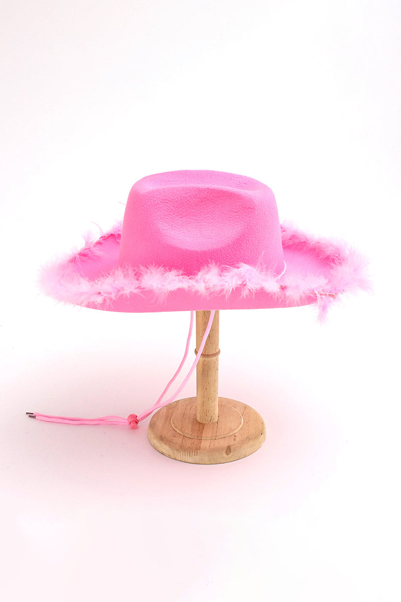 Feather Trimmed Cowboy Hat