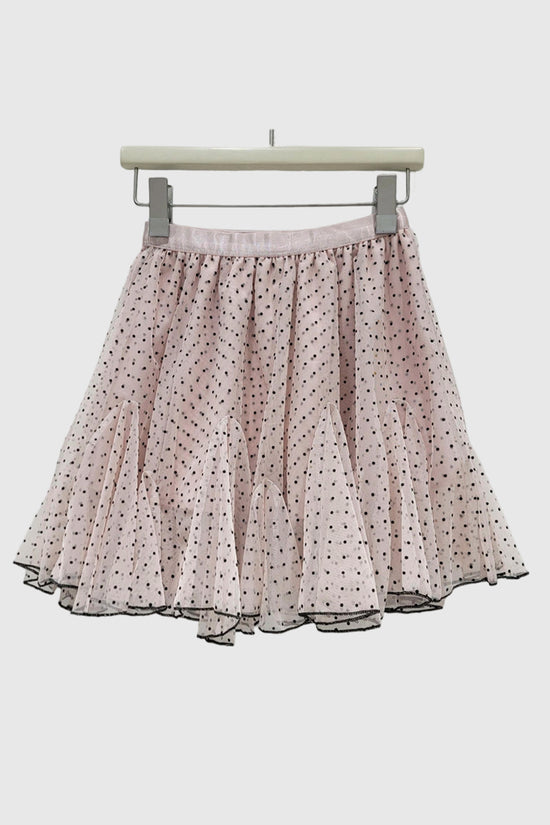 Polka Dot Flared Mini Skirt