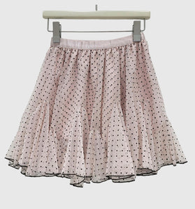 Polka Dot Flared Mini Skirt