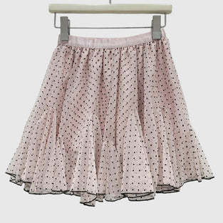 Polka Dot Flared Mini Skirt
