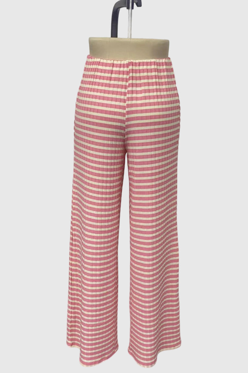 Checkered Drawstring Casual Pants