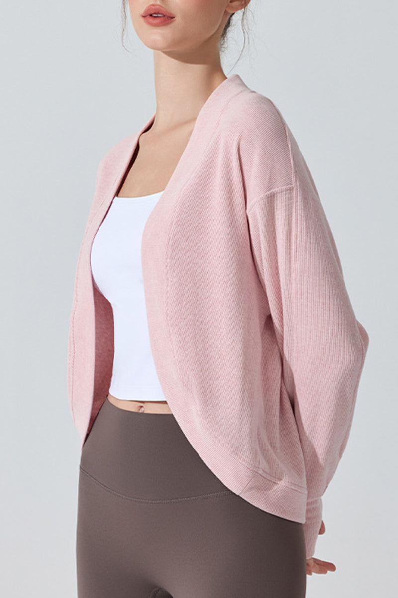 Relaxed Long Sleeve Open Front Cardigan