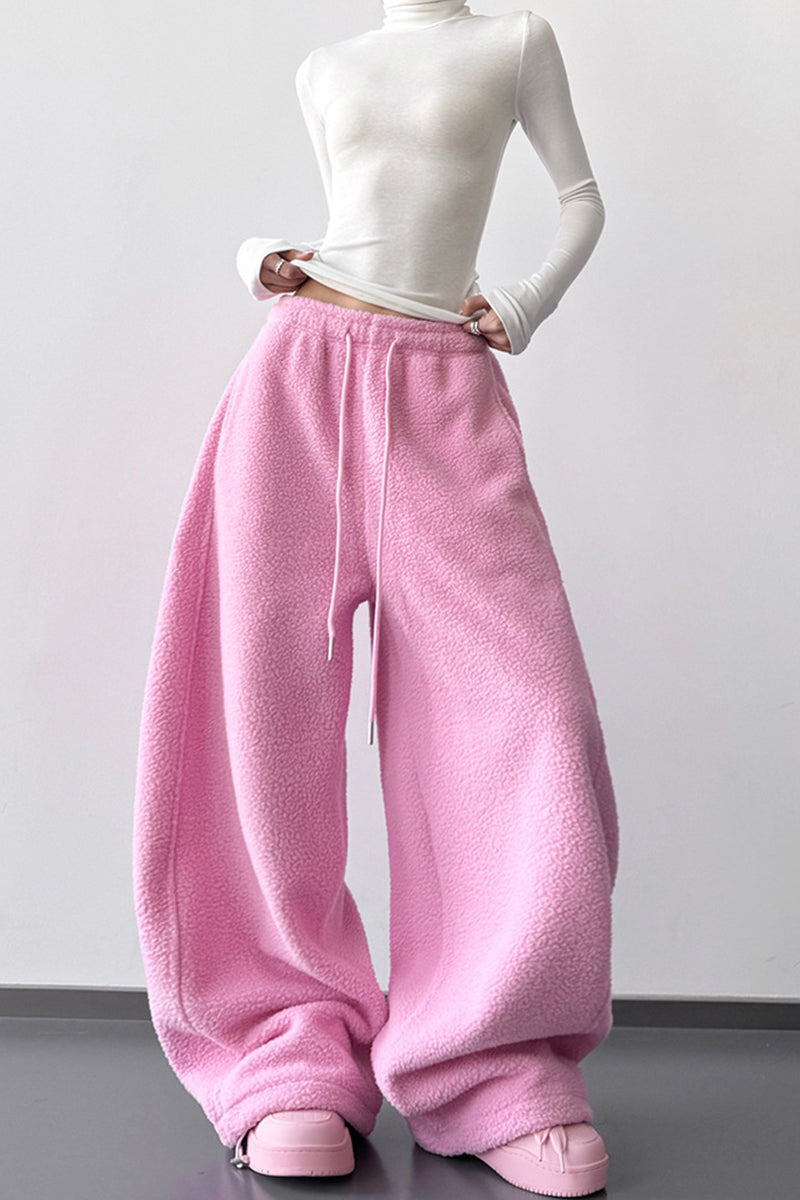 Oversized Drawstring Casual Pants