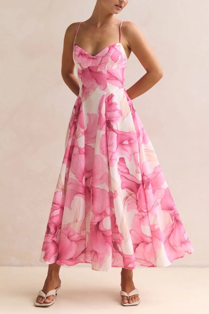 Floral Sleeveless Midi Dress