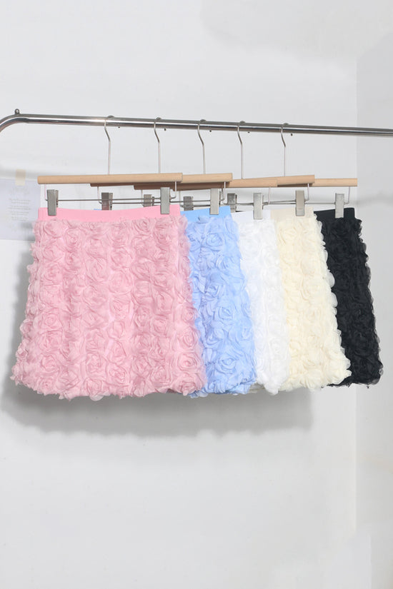 Floral Textured Mini Skirt