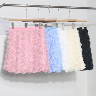 Floral Textured Mini Skirt