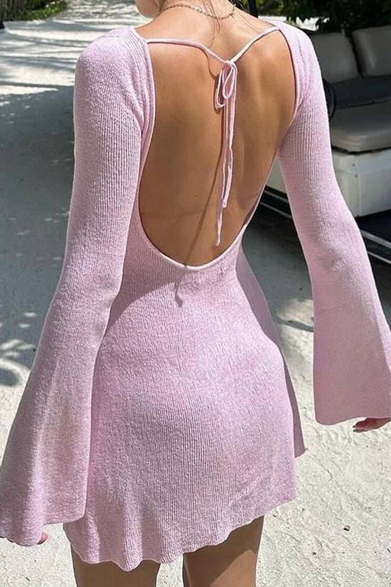 Bell Sleeve Casual Beach Dress