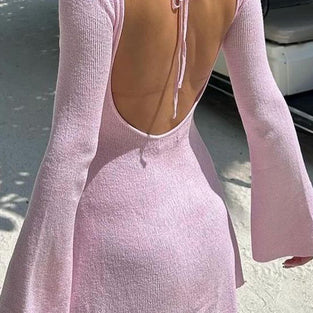 Bell Sleeve Casual Beach Dress