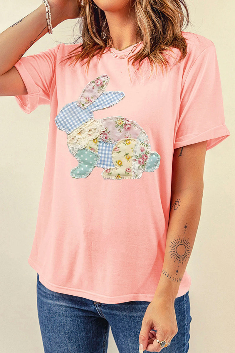 Easter Bunny Patchwork T-Shirt
