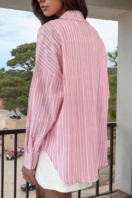 Striped Button-Up Shirt