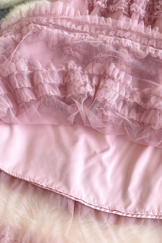 Ruffle Layered Midi Skirt