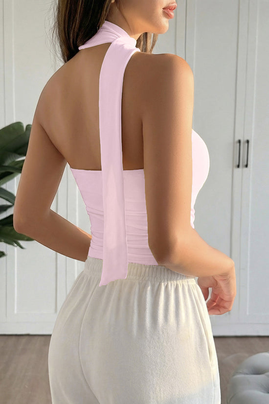 Crisscross Halter Tank Top