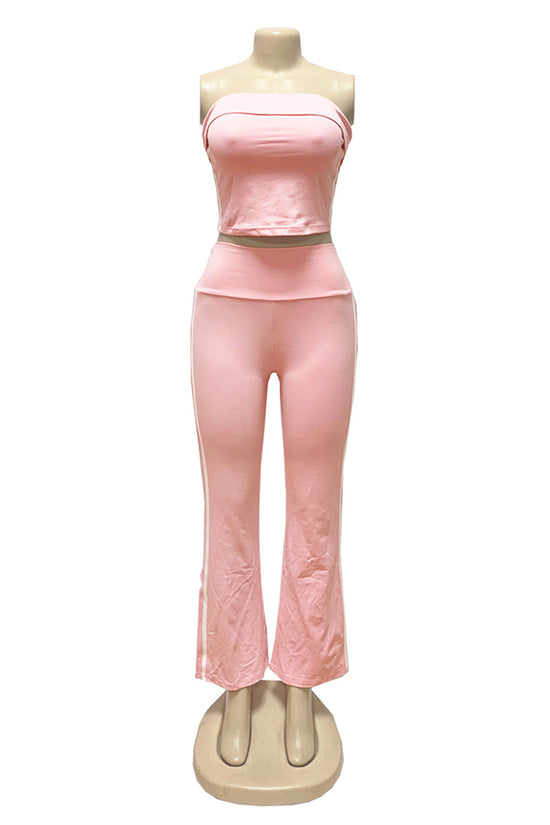 Striped Activewear Set with Zipper Jacket
