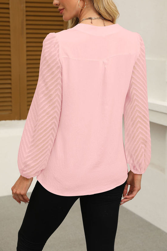 Elegant V-Neck Long Sleeve Blouse