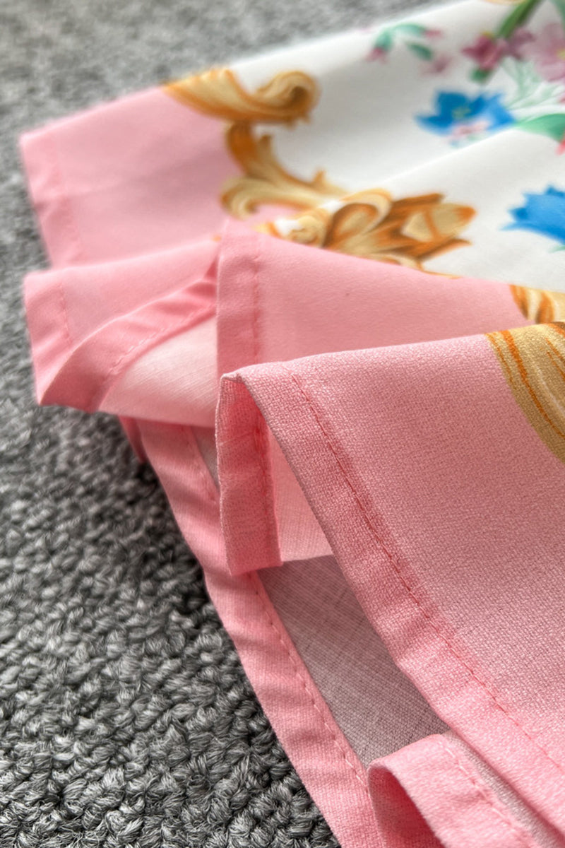 Floral Belted Casual Dress