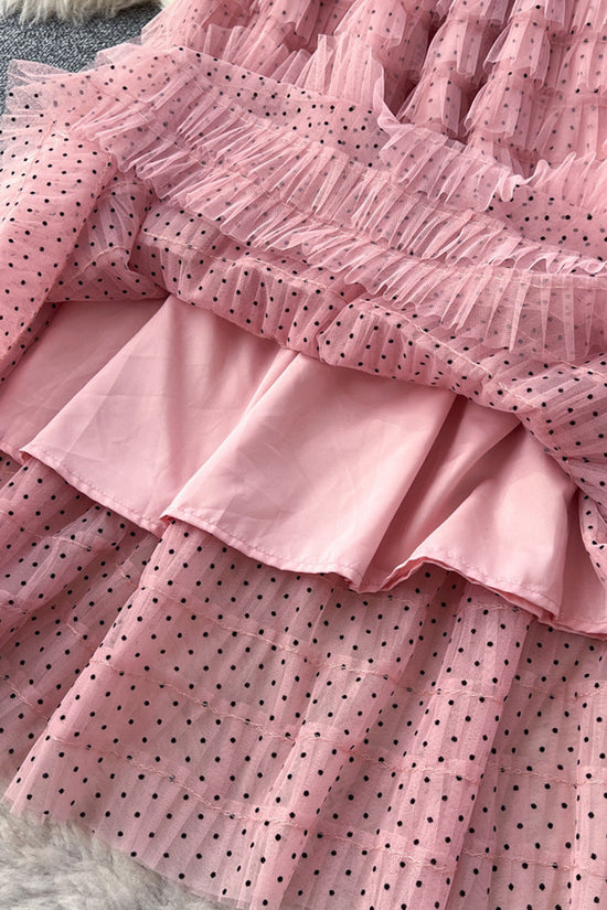 Layered Ruffle Midi Skirt