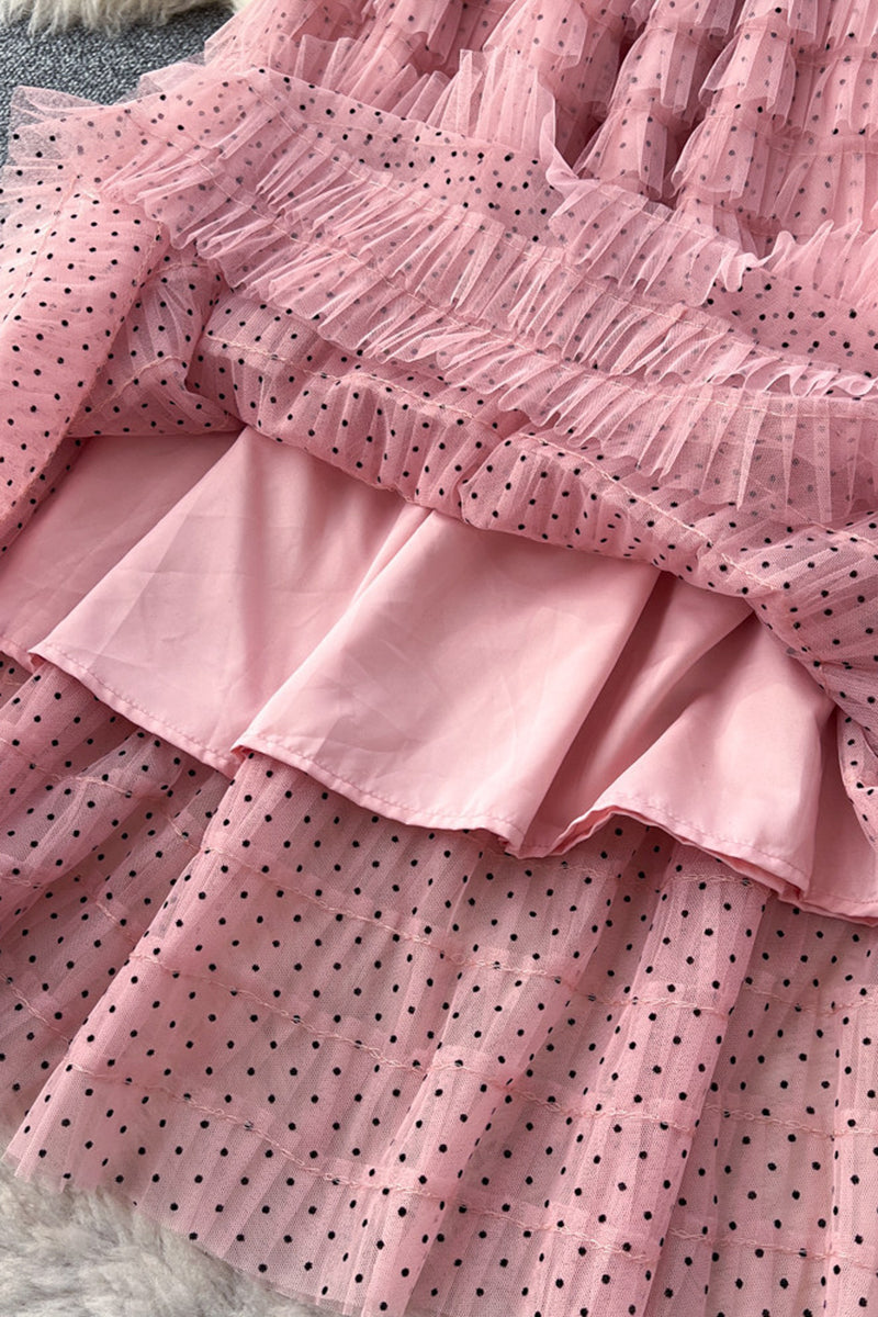 Layered Ruffle Midi Skirt