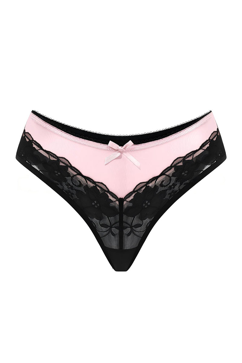 Lace Bow Detail Bikini Panties