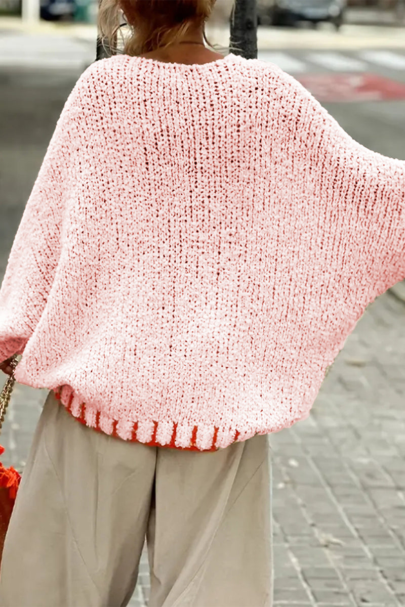 Star Applique Oversized Knit Sweater