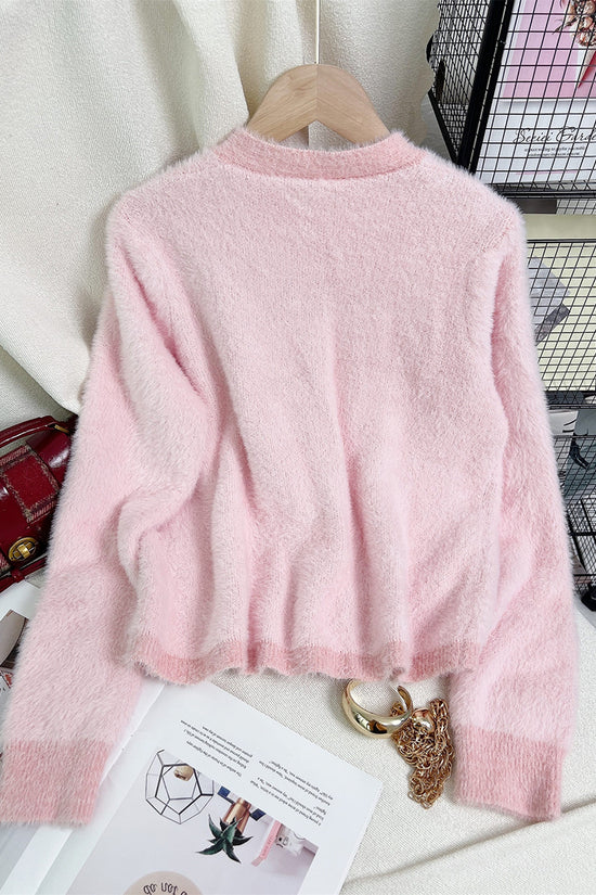 Floral Button-Up Cardigan with Delicate Details