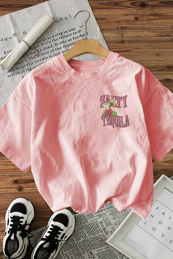 Graphic Tee with Fun Tequila Print