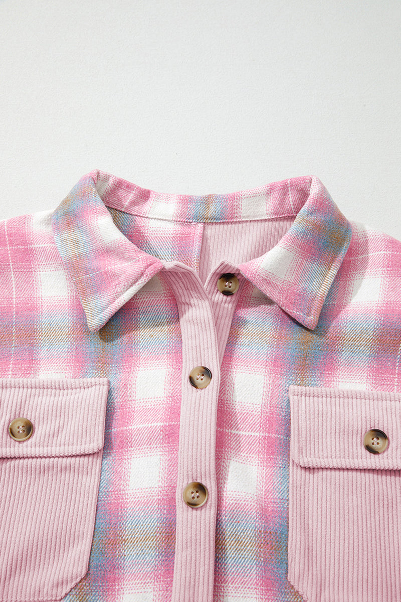 Casual Plaid Button-Up Shacket