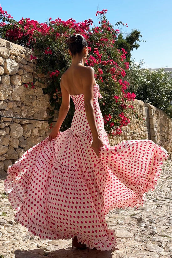 Heart Print One-Piece Swimsuit with Skirt