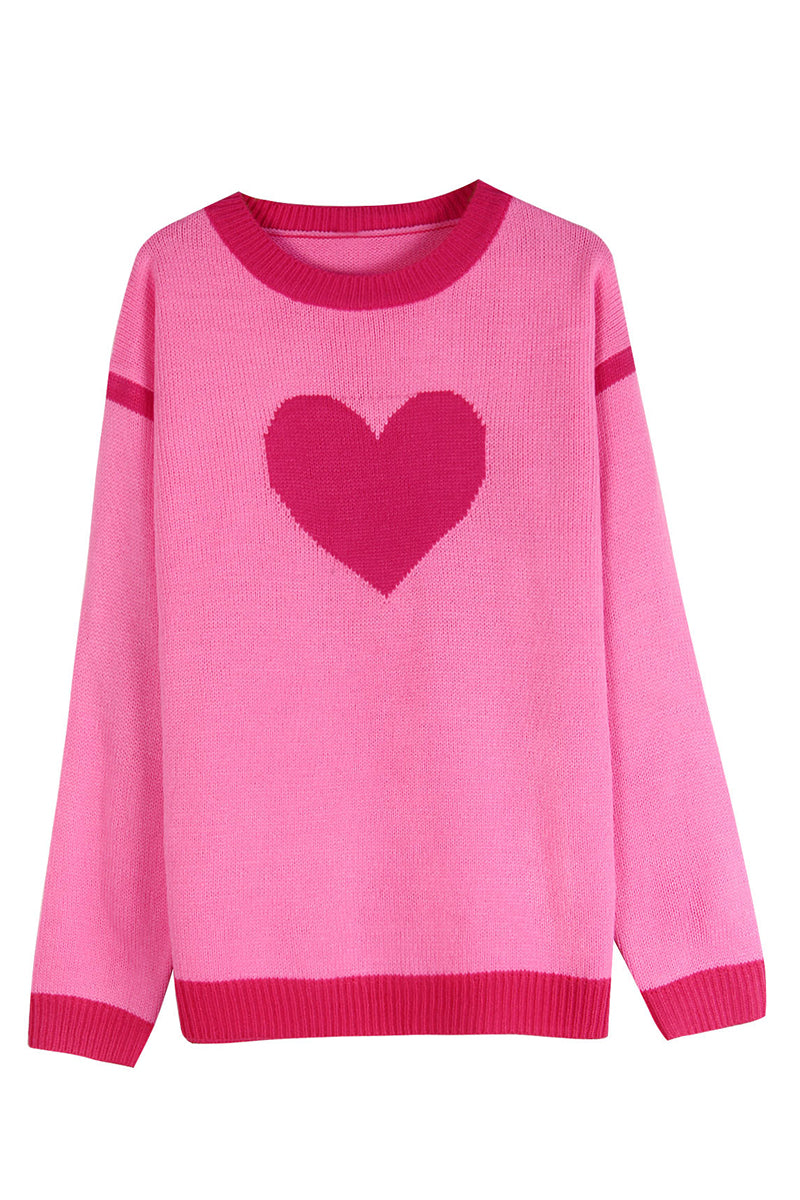 Heart Motif Relaxed Fit Sweater