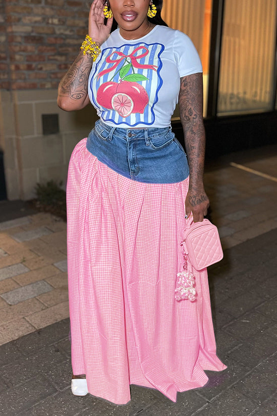 Graphic Tee and Maxi Skirt Set