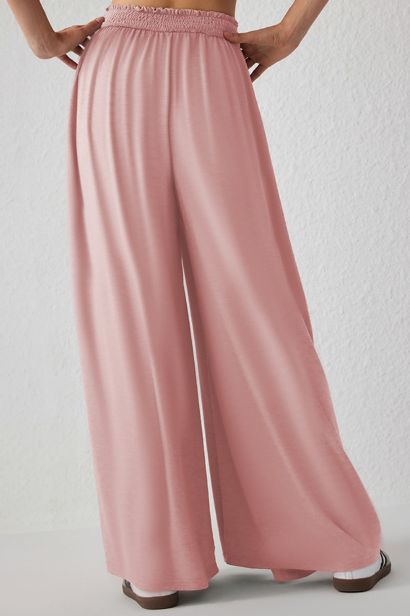 Flowing Wide-Leg Casual Pants
