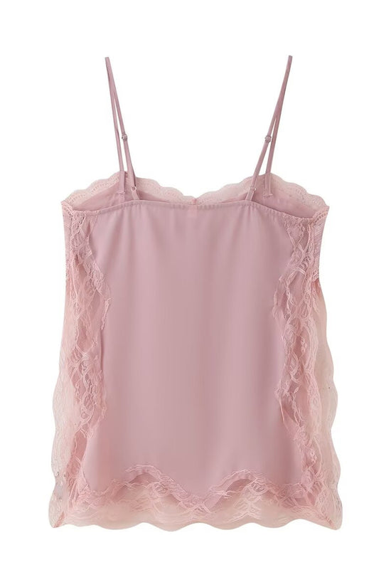 Lace Trim Sleeveless Cami