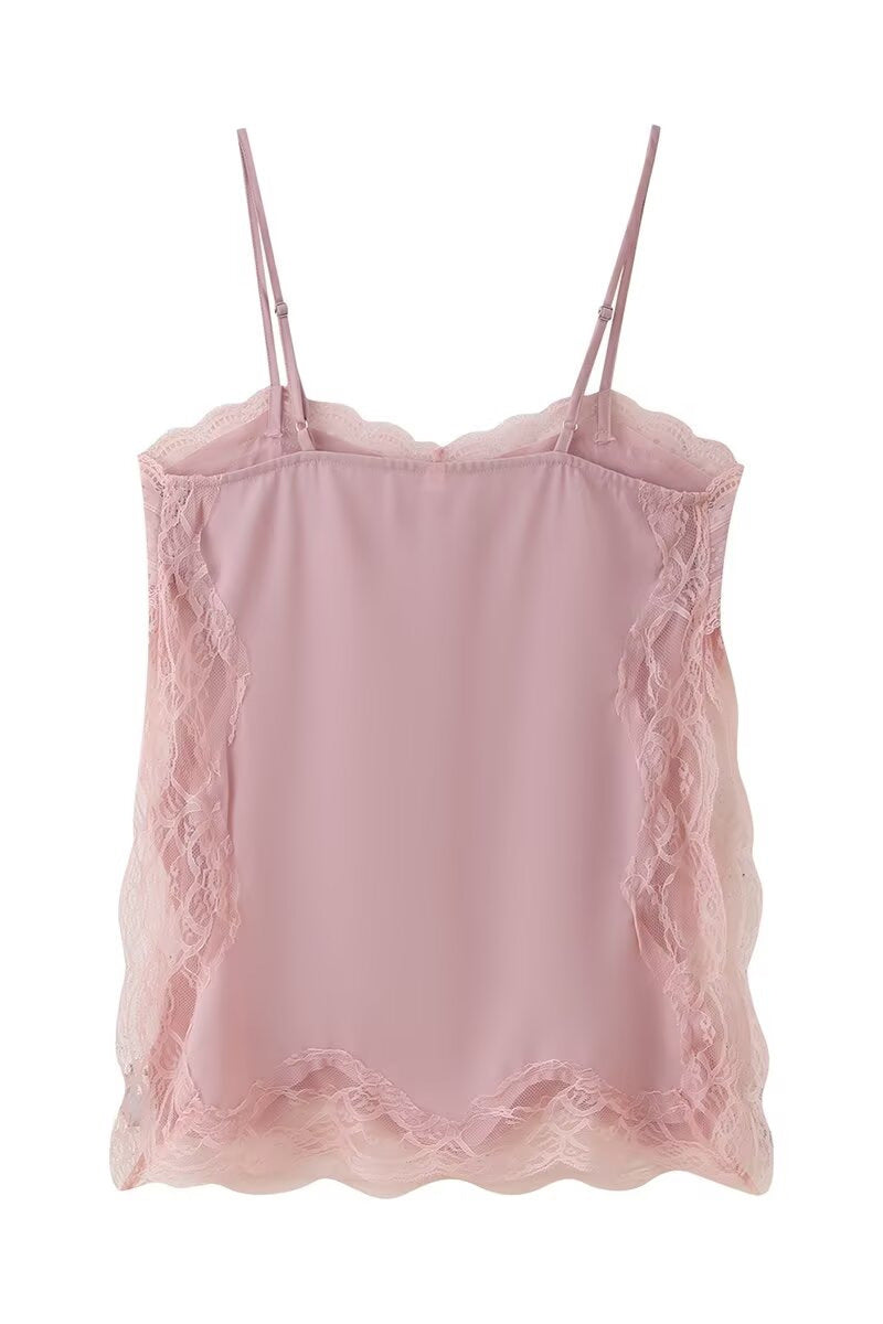 Lace Trim Sleeveless Cami
