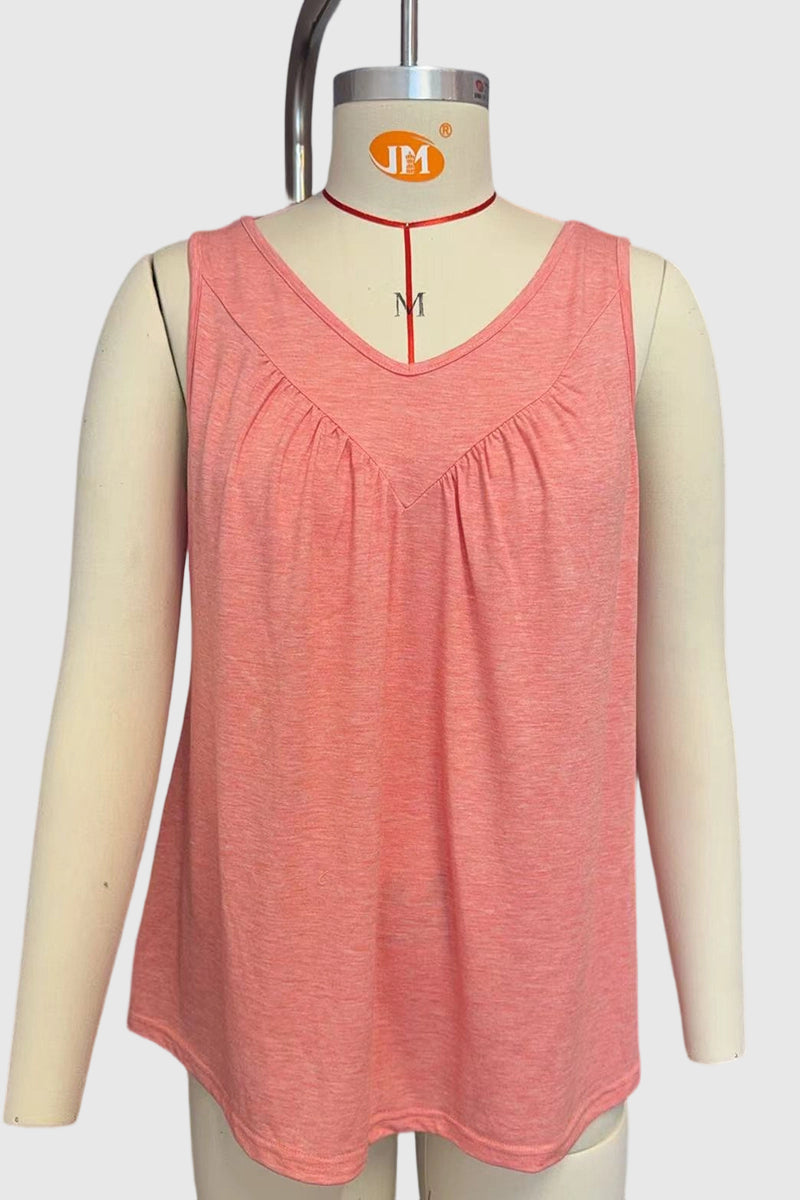 V-Neck Sleeveless Relaxed Fit Tank