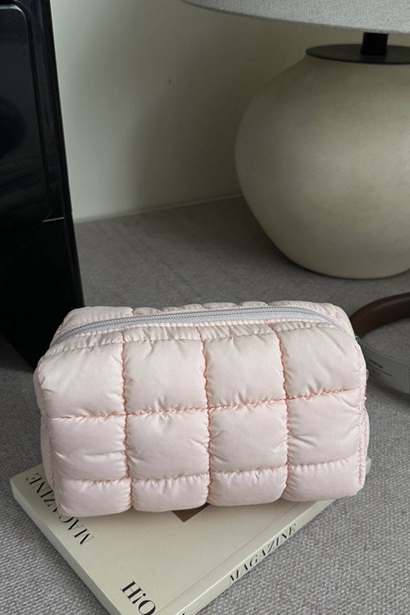 Quilted Compact Toiletry Bag