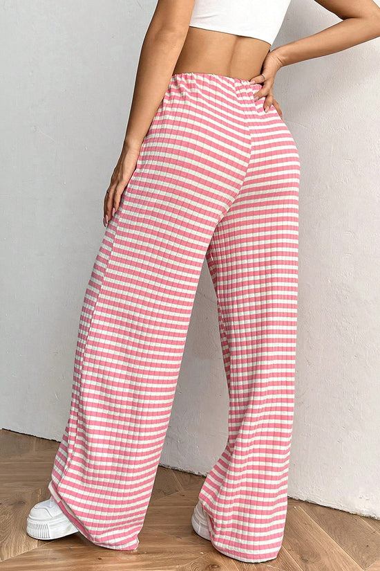 Checkered Drawstring Casual Pants