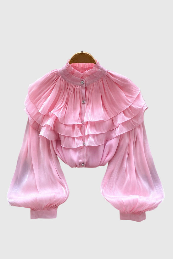 Elegant Layered Ruffle Blouse