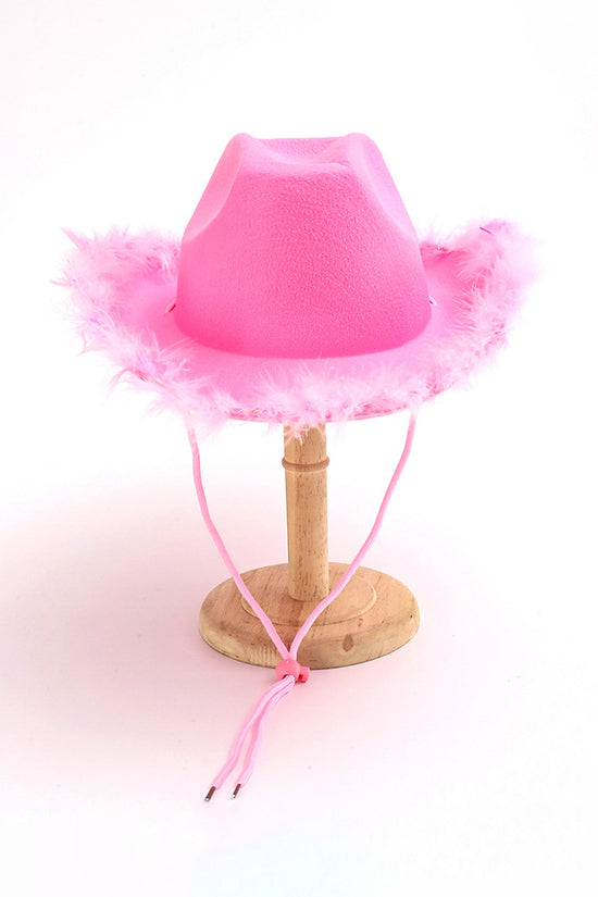 Feather Trimmed Cowboy Hat
