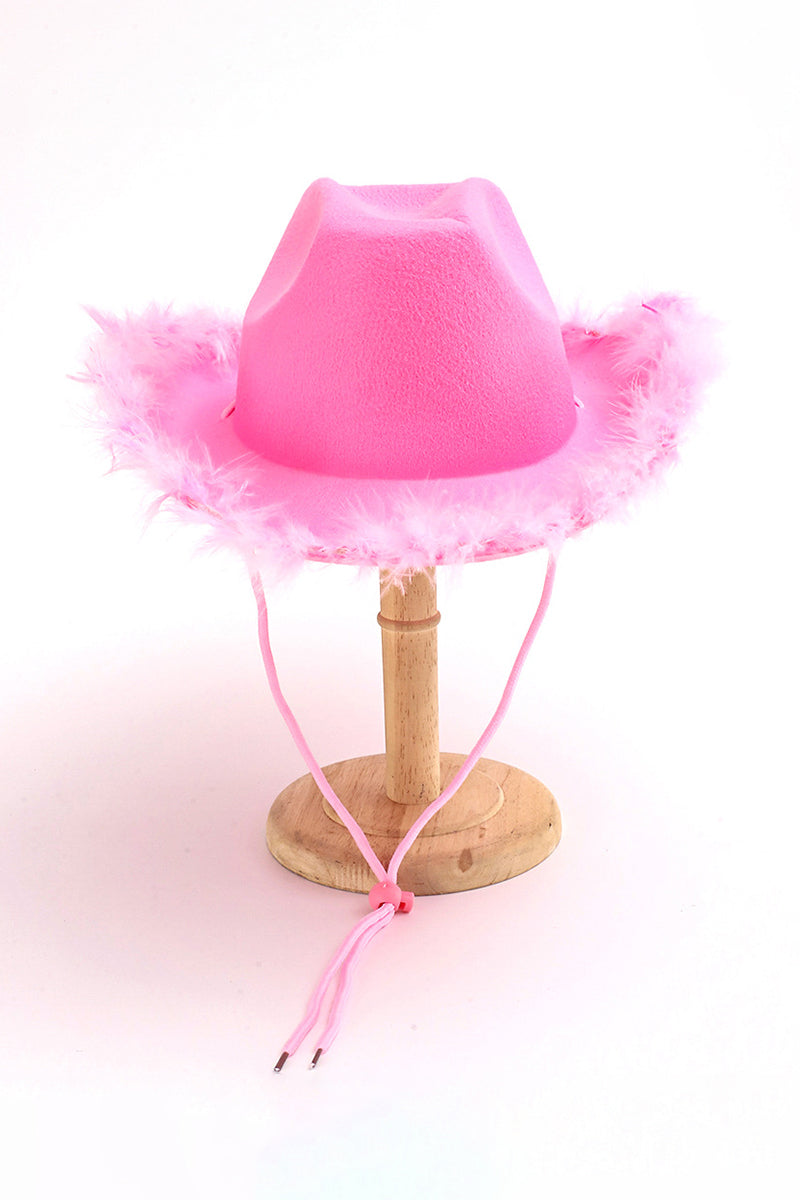 Feather Trimmed Cowboy Hat