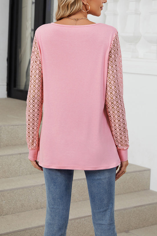 Elegant Lace Sleeve Blouse