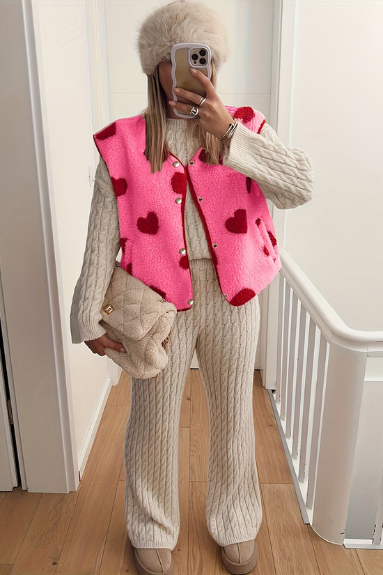 Heart Pattern Sleeveless Vest