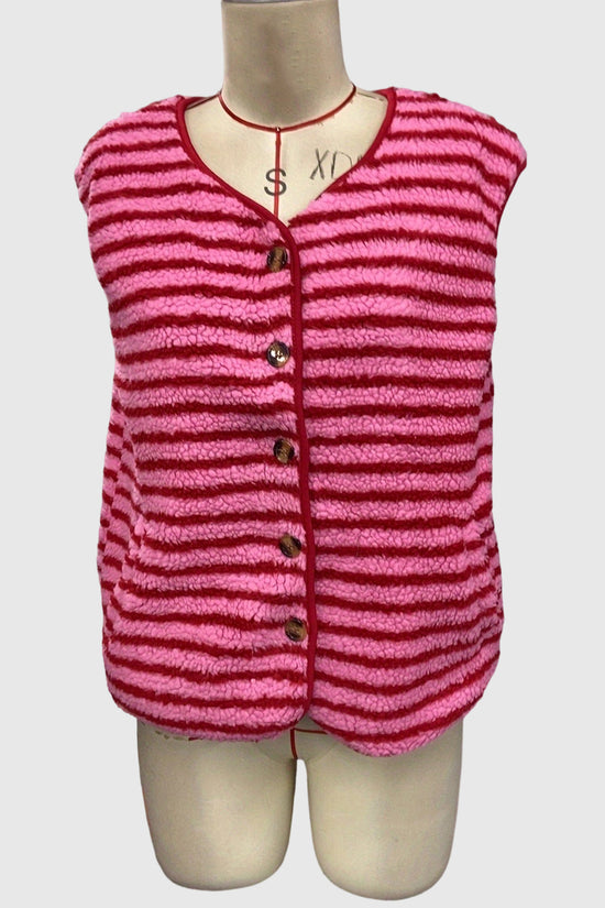 Striped Sleeveless Knit Vest