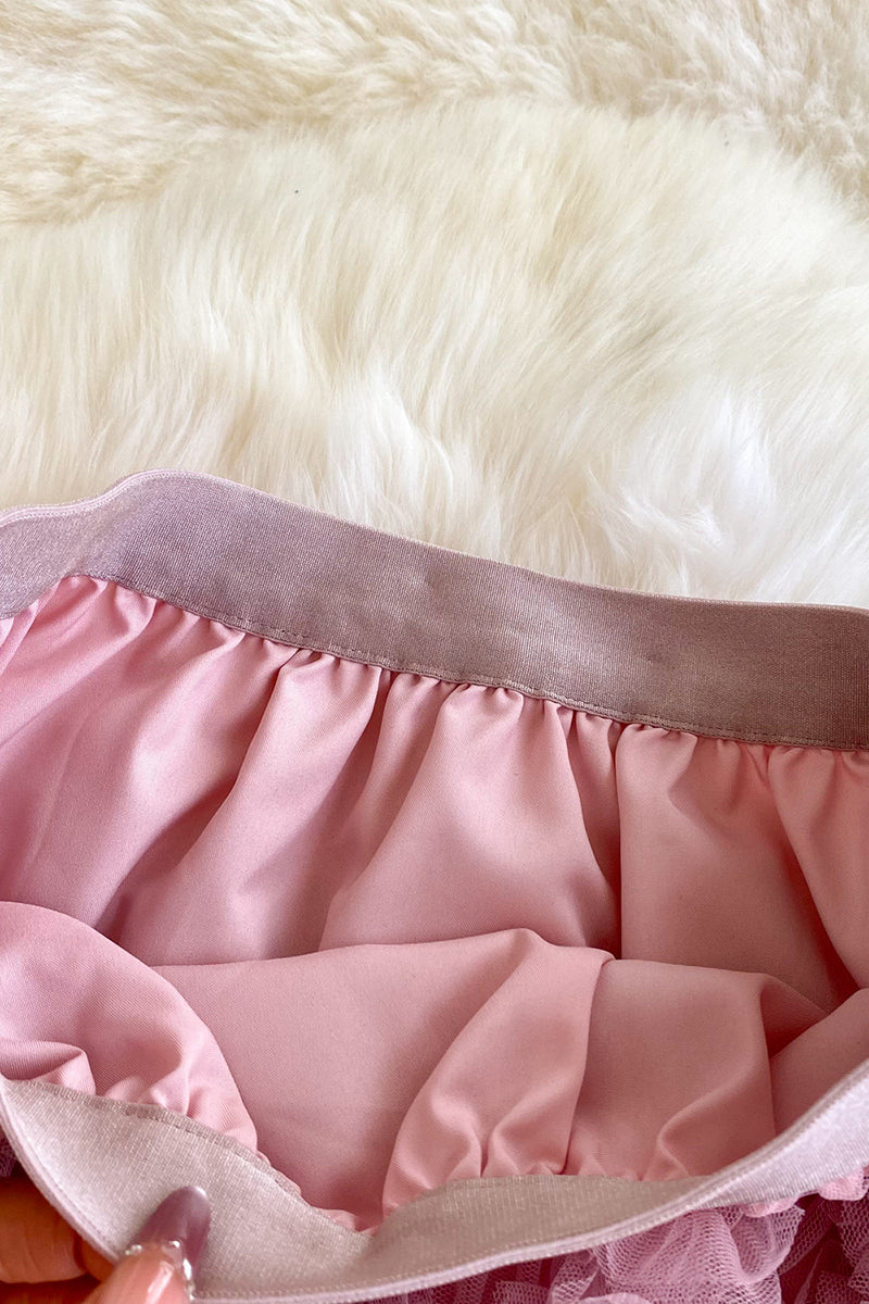 Ruffle Layered Midi Skirt