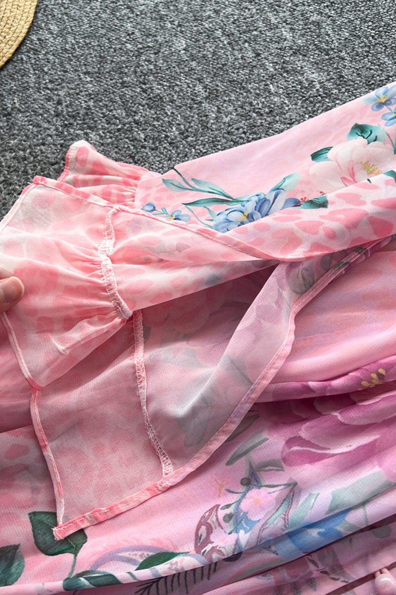 Floral Print Long Casual Dress