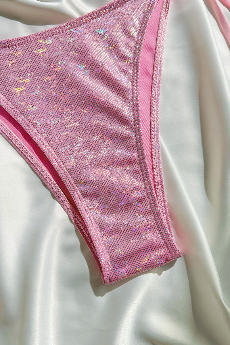 Shimmer Tie-Up Bikini Set
