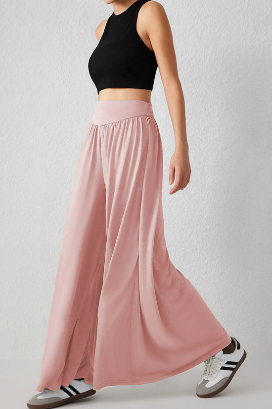 Flowing Wide-Leg Casual Pants