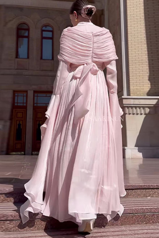 Elegant Draped Wrap Dress