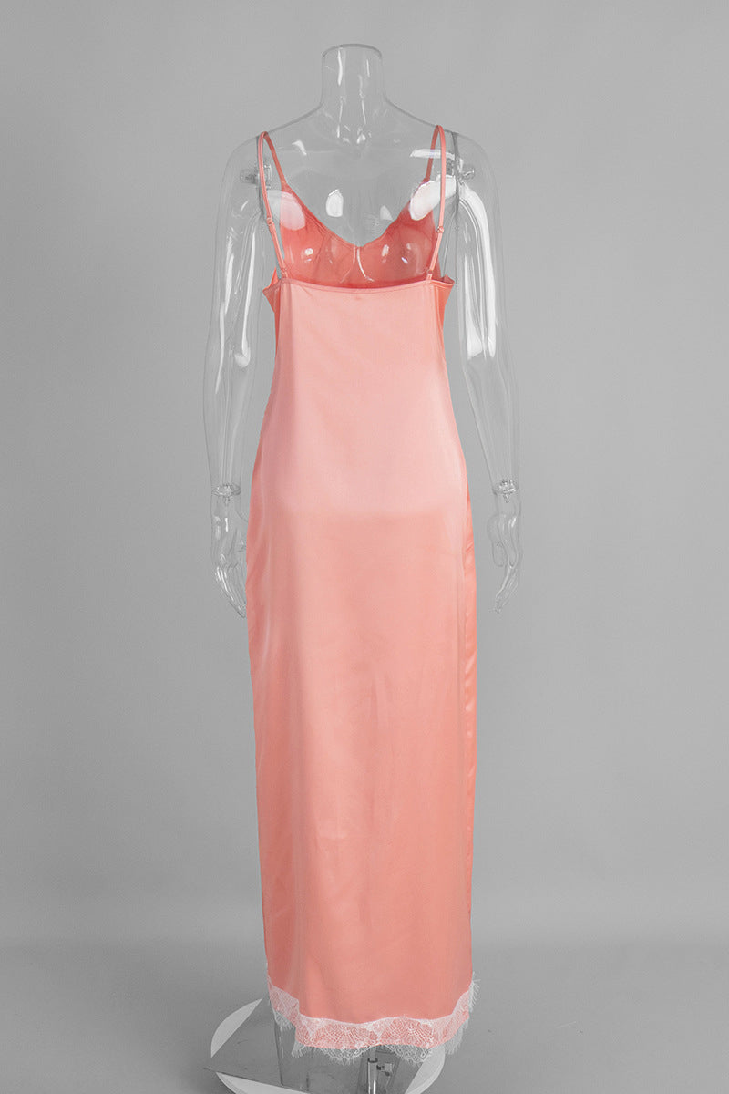 Lace Trim Sleeveless Dress