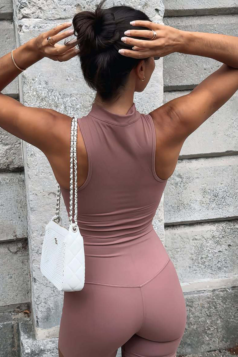 Sleek Sleeveless Activewear Set