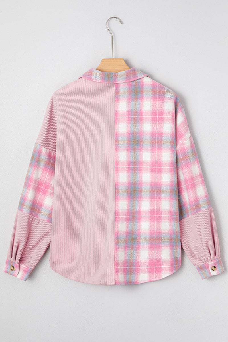 Casual Plaid Button-Up Shacket