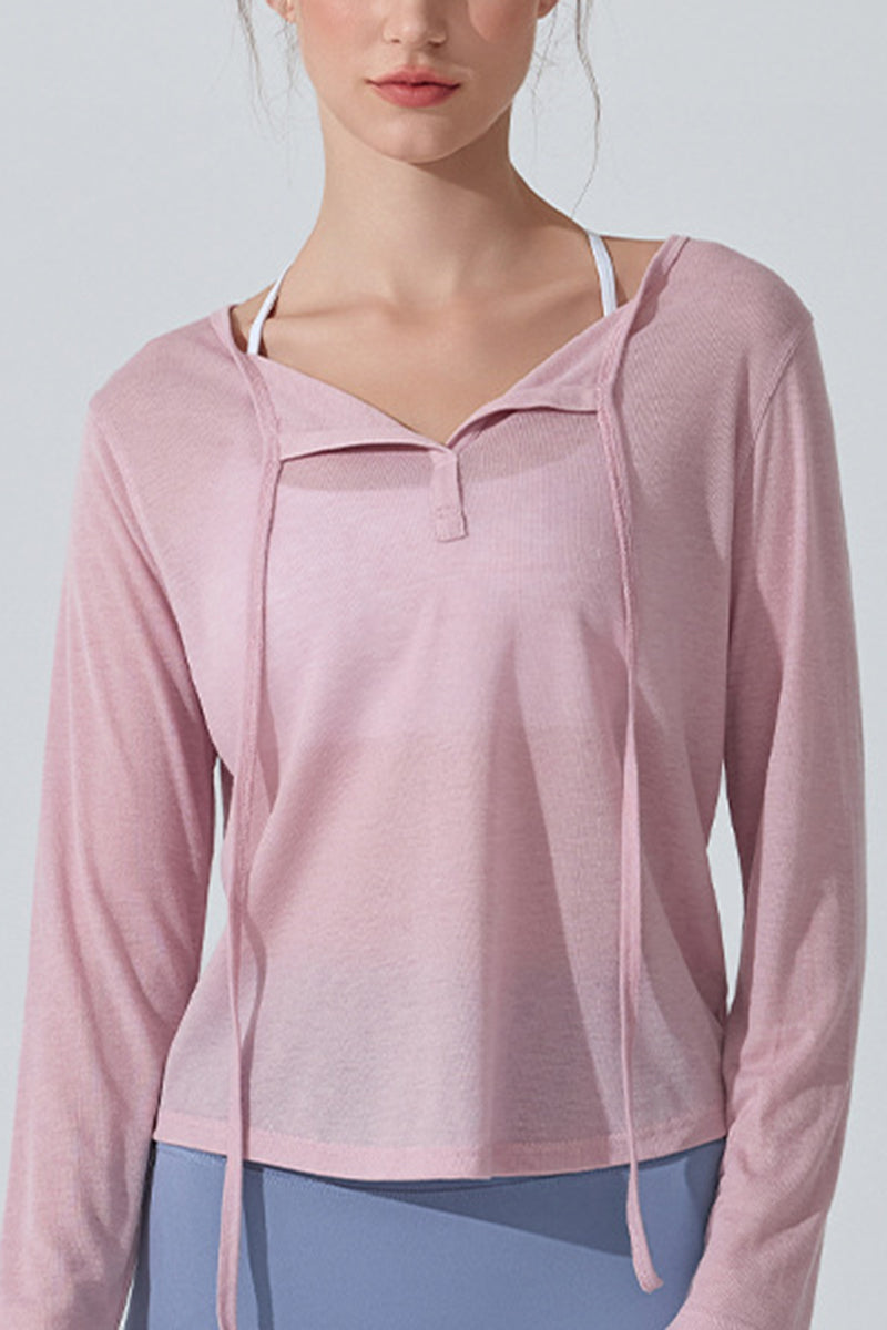 Lightweight Tie Detail Pullover Top